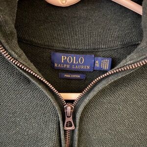 Polo Ralph Lauren Men's Forest Green Zip-Up Sweater